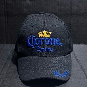 Corona Extra Hat Cap Mens Strapback Black Embroidered Logo Beer Outdoor Drinking
